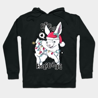 Hoppy Holidays hopping Christmas Bunny Rabbit Hoodie